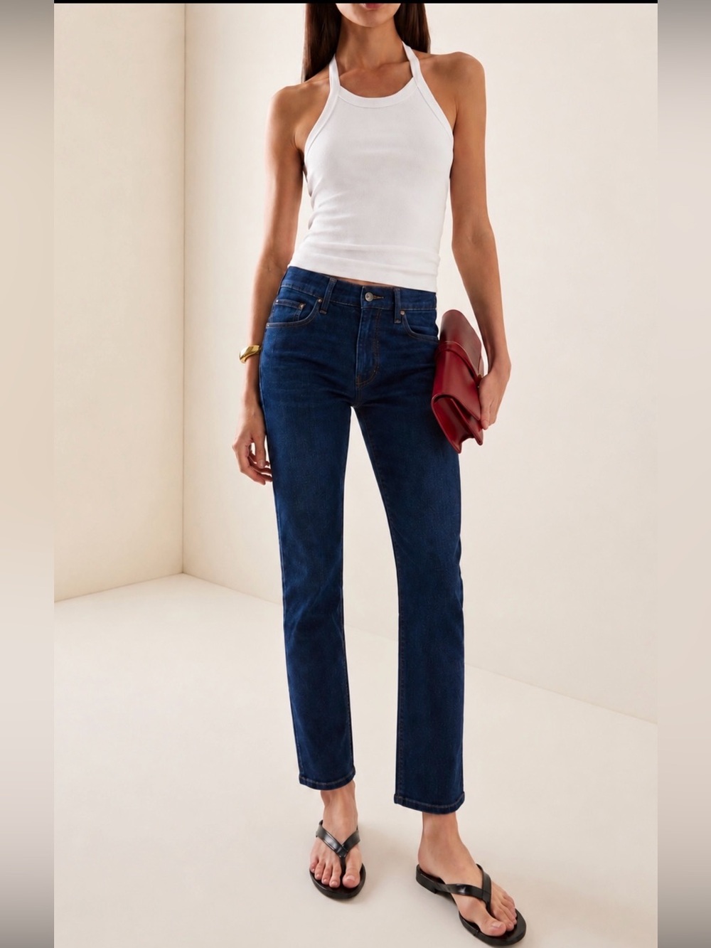 NWOT MOTHER Mid Rise Dazzler Ankle Length Jeans Now or Never Dark Wash | Size 25